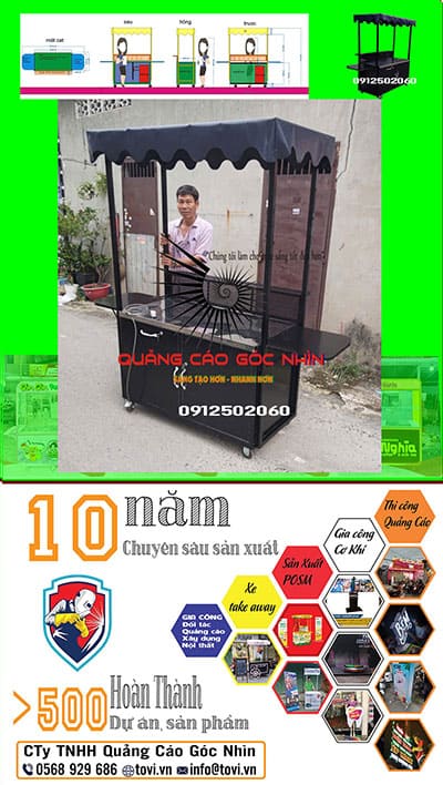 xe đẩy bán đồ ăn